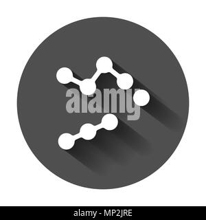 Dna-Vektor icon. Tiermedizin Molekül flachbild Abbildung mit langen Schatten. Einfaches Geschäftskonzept Piktogramm. Stock Vektor