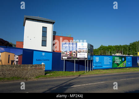 Neue Eco-Häuser für Verkauf, Devon, Großbritannien Stockfoto