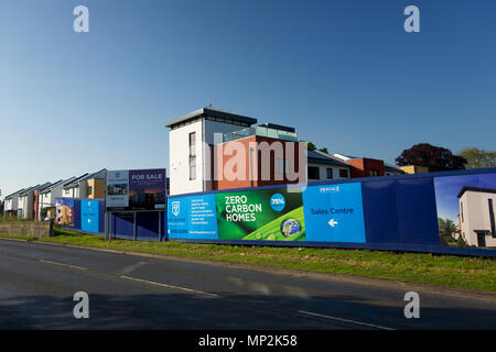 Neue Eco-Häuser für Verkauf, Devon, Großbritannien Stockfoto