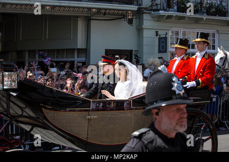Prinz Harry und Meghan Merkle königliche Hochzeit, Windsor, Berkshire, Vereinigtes Königreich. Stockfoto