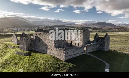 Ruthven Barracks in den Highlands von Schottland. Eine englische Kaserne während der abschließenden Jacobite Rebellion gefangengenommen. Stockfoto