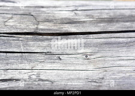 Abgenutzte schwarzen und weißen Holzmöbeln Textur in der Nähe Stockfoto