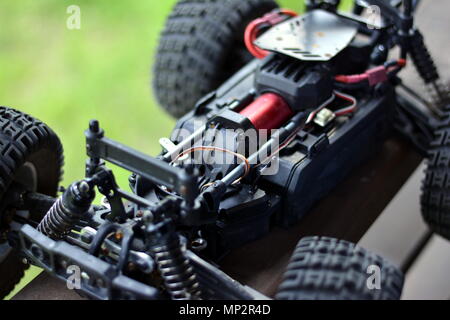 Konstruktion der Maschine im Radio Control ohne obere Abdeckung schließen. Stockfoto