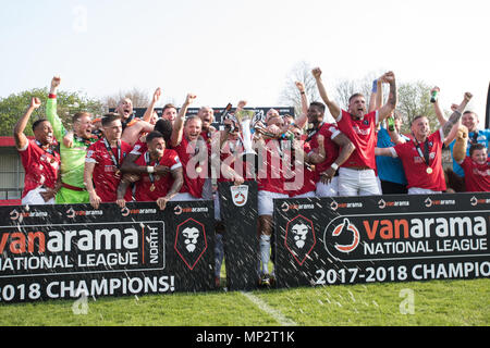 Manchester City FC. Vanorama nationalen Liga Nord Champions 2018. Stockfoto