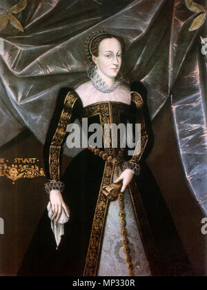 . Englisch: Mary Queen of Scots in einem offiziellen Porträt. Italiano: Maria Stuarda, Regina di Scozia, in Un ritratto ufficiale. zwischen ca. 1561 und ca. 1567. Unbekannt 867 Mary Queen of Scots Blairs Museum Stockfoto