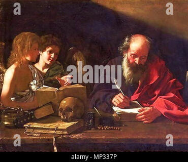. Englisch: Hl. Hieronymus von Engeln besucht. Anfang des 17. Jahrhunderts. 1139 St.-Jerome-In - His-Study Stockfoto
