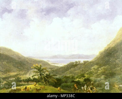 926 Nicolas Antoine Taunay - Vista da baía do Rio de Janeiro das tirada Montanhas da Tijuca Stockfoto