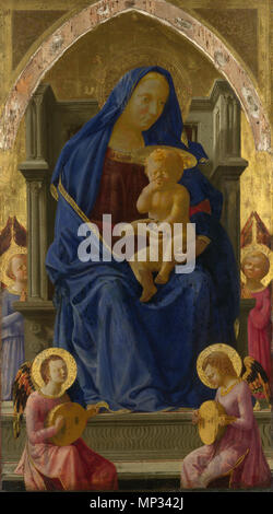 Die Jungfrau und Kind Madonna und Kind. Madonna und Kind. 1426. 868 Masaccio. Madonna und Kind. 1426. National Gallery, London Stockfoto