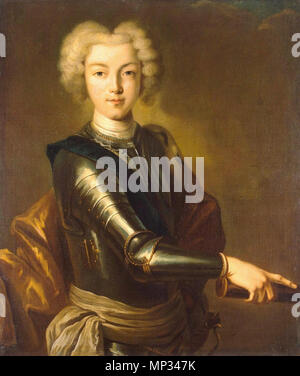 Портрет ЭРЖ Петра II-1820. Portrait von Peter II. von Russland (1715-1730) 1805. 975 Peter II. von Anonym (1800s, Hermitage) Stockfoto