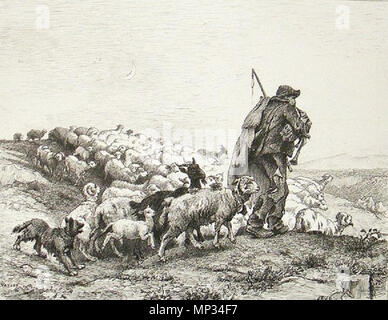 . Français: Retour du troupeau de Provence. 18 April 2010, 01:08:26. Paul Vayson 1842 1911 966 Paul Vayson 1882 retour du troupeau en Provence Stockfoto