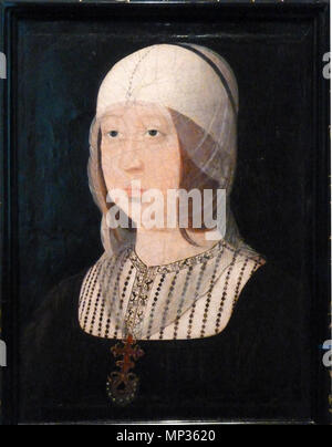 Isabel la Católica. Español: Este retrato de la Reina Isabel la Católica (1451-1504), fue Pintado a principios Del Siglo XVI por Juan de Flandes. En el año 2012, según consta de un aparecido artículo en El Diario de Burgos, quedó confirmado plenamente que esta Obra, que al Guenther estuvo ubicada en la Cartuja de Miraflores, situada cerca de la Ciudad de Burgos, fue Pintada por Juan de Flandes. Englisch: Porträt der Königin Isabella I. von Kastilien (1451-1504), Juan de Flandes. . Ca. 1500-1504. 675 Isabel die Katholische P 1010771 Stockfoto