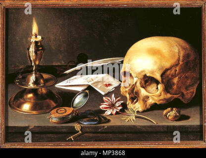 Vanitas - Still Life 1625. 991 Pieter Claeszoon - Vanitas - Still Life (1625, 29,5 x 34,5 cm) Stockfoto