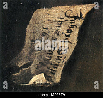 Selbstportrait. Detail mit Inschrift. 1646. Johannes Gumpp Roberto (1626-1728) Alternative Namen Johannes Gumpp Beschreibung österreichische Maler Geburtsdatum / Tod 14. August 1626 nach 1646 Ort der Geburt / Todes Innsbruck Florenz Authority control: Q 3180753 VIAF: 80544623 GND: 136151000 RKD: 125979 1110 Selbstportrait von Johannes Gumpp (Beschriftung) Stockfoto