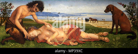 Ein Satyr Trauer um eine Nymphe. Der Tod von Procris. ca. 1495. 986 Piero di Cosimo 013 Stockfoto