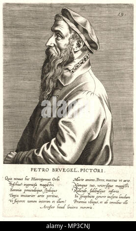 . Englisch: Portrait von Pieter Brueghel der Ältere zugeschrieben, Johannes (Jan) Wierix, Gravieren, 1572, aus dem Pictorum aliquot Germaniae Inferioris Bildnisse von Dominicus Lampsonius. 1572. Johannes Wierix (ca. 1549 - ca. 1615) Alternative Namen Jan Wierix, Jan; Wiericz Wiericz; Johan Johan Wierix; Jan Wierx; Johan Wierx; Jan Wiricx; Johan Wiricx; Monogrammist IHW Beschreibung flämischen Grafiker, Zeichner, Maler und Miniaturist Datum der Geburt / Tod ca. 1549 ca. 1615 Ort der Geburt / Todes Antwerpen Antwerpen Arbeiten Zeitraum zwischen ca. 1569 und ca. 1615 Standort Antwerpen Stockfoto