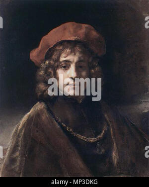 Titus, der Sohn Porträt des Künstlers von Titus circa 1657. 1051: Rembrandt Harmensz. van Rijn 102 Stockfoto