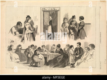 . Englisch: File name: 10 09 000117 Titel: New York Nächstenliebe -- St. Barnabas House, 304 Mulberry Street Creator/Contributor: Homer, Winslow, 1836-1910 (Künstler) Ausgabedatum: 1874-04-18, Physische Beschreibung drucken: 1: holzstich Genre: Holzstiche; periodische Illustrationen Hinweise: Erschienen in: Harper's Weekly, Band XVIII, 18. April 1874, S. 336.; Gezeichnet von Winslow Homer.; unten links Signiert: W H.; rechts unten Signiert: Bross. Sammlung: Winslow Homer Sammlung Ort: Boston Public Library, Drucken Abteilung Rechte: Keine bekannten Einschränkungen Flickr Daten auf 2011-08-11: Kamera: Sinar AG Sina Stockfoto