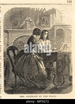. Englisch: File name: 10 09 000180 Anrede: Frau Otcheson am Klavier Creator/Contributor: Homer, Winslow, 1836-1910 (Künstler) Ausgabedatum: 1860-03-03, Physische Beschreibung drucken: 1: holzstich Genre: Holzstiche; periodische Illustrationen Hinweise: Erschienen in: Harper's Weekly, 3. März 1860, S. 141. Sammlung: Winslow Homer Sammlung Ort: Boston Public Library, Drucken Abteilung Rechte: Keine bekannten Einschränkungen Flickr Daten auf 2011-08-11: Kamera: Epson Exp 10000XL 10000 Tags: Winslow Homer User: Boston Public Library BPL. 5 Mai 2011, 11:47:41. BPL 908 Frau Otcheson am Klavier (Boston Stockfoto