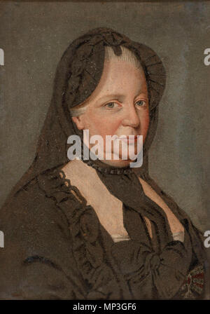 553 N 9856 0001 861 Terezija Marija v žalni obleki (2.Pol. 18.st.) Stockfoto