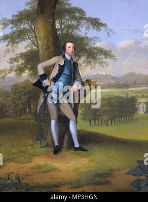 Robert Manners-Sutton (1722-1772). Englisch: Robert Manners-Sutton (1722-1762) Öl auf Leinwand 65 x 51 cm signiert l. r.: Kunst Devis Fe. 18. Arthur Devis (1712-1787) Alternative Bezeichnungen, 1708-1787; ein. Devis; devis ein.; Sen. Devis; devis ein. w.; Devis Beschreibung britische Maler Geburtsdatum / Tod 19. Februar 1712 vom 25. Juli 1787 Ort der Geburt / Todes Preston (Lancashire) Brighton Standort London, Preston, Brighton Authority control: Q 3286189 VIAF: 215379535 ISNI: 0000 0001 1635 9446 ULAN: 500115440 LCCN: n 80156628 MusicBrainz: 5b74e0b 6-79 f 3-4629-a 21a-612 a51ffd01d WorldC Stockfoto