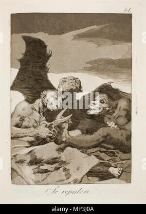 . Englisch: Capricho Nr. 51. 25 August 2011, 11:06:11. Francisco Goya (1746 - 1828) Alternative Namen Francisco Goya Lucientes, Francisco de Goya y Lucientes, Francisco José de Goya Lucientes Beschreibung spanischer Maler, Grafiker, Lithograph, Kupferstecher und Radierer Datum der Geburt / Tod 30 März 1746 16. April 1828 Ort der Geburt / Todes Fuendetodos Bordeaux Standort Madrid, Zaragoza, Bordeaux Authority control: Q 5432 VIAF: 54343141 ISNI: 0000 0001 2280 1608 ULAN: 500118936 79003363 LCCN: n NLA: 36545788 WorldCat 913 Museo del Prado - Goya - Caprichos - Nr. 51 - Se repulen Stockfoto