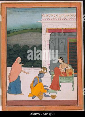 . Englisch: Serie Titel: acht Arten von Heldinnen (möglicherweise) Suite Name: Ashta - nayika (möglicherweise) Anzeige Artist: nainsukh Erstellungsdatum: Ca. 1770 Display Abmessungen: 8 1/4 x 6 15/16 in. (20,96 cm x 17.62 cm) Kreditlinie: Edwin Binney 3 Sammlung Beitritt Artikelnummer: 1990.1224 Sammlung: <a href='Http://www.sdmart.org/art/our-collection/asian-art' rel='nofollow'> Die San Diego Museum der Kunst</a>. 6. September 2011, 14:08:44. Englisch: thesandiegomuseumofartcollection 1149 einreichen will, Komplett (6125064826) Stockfoto