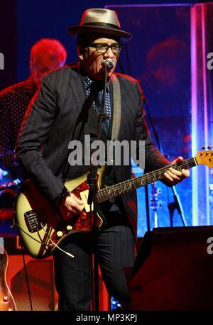 Liverpool, UK, Elvis Costello - Führt-at-Liverpool Philharmonic, Kredit Ian Fairbrother Stockfoto
