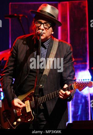 Liverpool, UK, Elvis Costello - Führt-at-Liverpool Philharmonic, Kredit Ian Fairbrother Stockfoto