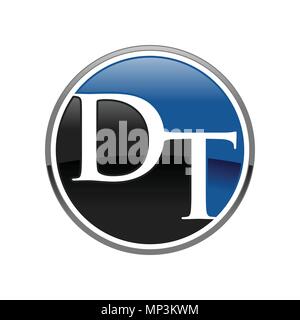 Kreis Erste DT Firma Vektor Symbol Grafik Logo Design Stock Vektor