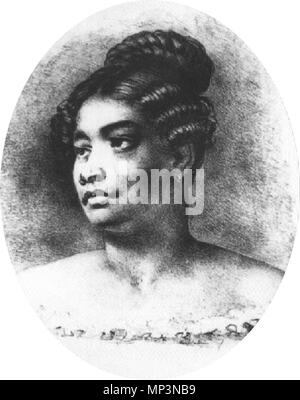 . Englisch: Queen Kamāmalu der Hawaiianischen Inseln. Sie starb nur wenige Wochen nach Dieser scketch wurde im Juni 1824, während einer Reise nach London für eine Audienz bei König George III. ca. 1824 warten. Ursprünglich gedruckt und von J. Dawson verkauft, [1824] 756 Kamamalu, Lieblingsfrau liholiho's Stockfoto