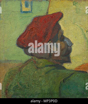 Portrait von Gauguin. Englisch: Vincent Van Gogh, Paul Gauguin (Mann in einem roten Beret). 1888. 1238 Vincent van Gogh, Paul Gauguin (Mann in einem roten Beret) Stockfoto