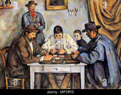 Die Karte Spieler 1890-92. 964 Paul Cezanne Les Joueurs de cartes Stockfoto