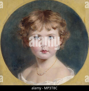 . English: Prinzessin Margaret von Connaught (1882-1920), Carl Rudolph Sohn, 1885 Englisch: Prinzessin Margaret von Connaught (1882-1920) Schöpfer: Carl Rudolph Sohn (1845-1908) (Künstler) Erstellungsdatum: Signiert und datiert 1885 Materialien und Techniken: Öl auf Leinwand Abmessungen: 37,9 x 38,1 cm Acquirer: Queen Victoria, Königin des Vereinigten Königreichs (1819-1901) Provenienz: für Königin Victoria Beschreibung: Prinzessin Margaret (1882-1920), genannt "Daisy von der Familie, war einer der Enkel von Queen Victoria, lackiert. Queen Victoria erwähnt in ihrem Tagebuch, dass Sohn getan hatte "ein toller Kopf von Daisy". Signiert und datiert Stockfoto