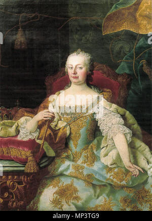 Portrait von Maria Theresia aus dem 18. Jahrhundert. 1020 Portrait von Maria Theresia 18. c. Stockfoto