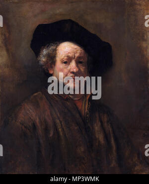 Selbstbildnis * Öl auf Leinwand * 80,3 x 67,3 cm * unterzeichnet (l): Rembrandt/w. 1660 Selbstbildnis 1660. 1271 WLA metmuseum Rembrandt Selbstbildnis 1660 Stockfoto