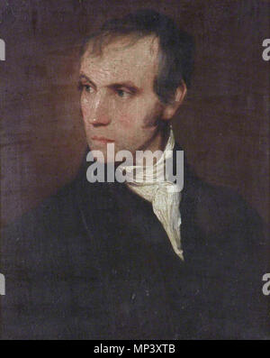 John Scarlett Davis. Englisch: Self Portrait Öl auf Leinwand 39,3 x 34,1 cm. ca. 1841. 734 John Scarlett Davis, John Scarlett Davis Stockfoto