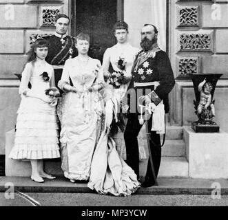 Großherzog Ludwig IV. bei Rhein und seine Kinder, um 1890 832 Ludwig IV 240-015 Stockfoto