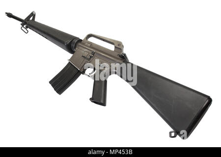 M16 rifle Vietnam Krieg isoliert auf weißem Hintergrund Stockfoto