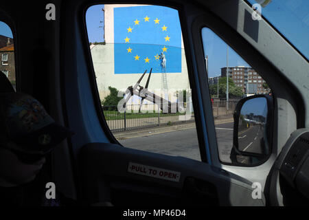 EU-Wandbild von Banksy in Dover Stockfoto