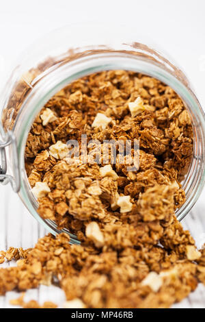 Apple Cinnamon Granola Frühstück Stockfoto