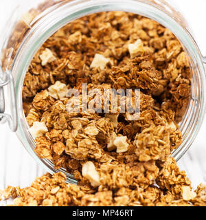 Apple Cinnamon Granola Frühstück Stockfoto