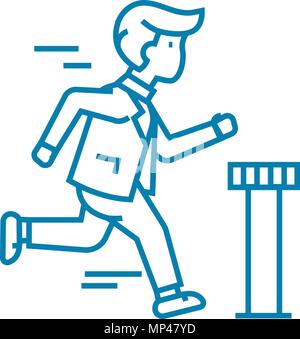 Sinn und Zweck der linearen Symbol Konzept. Sinn und Zweck der Vektor Zeichen, Symbol, Abbildung. Stock Vektor