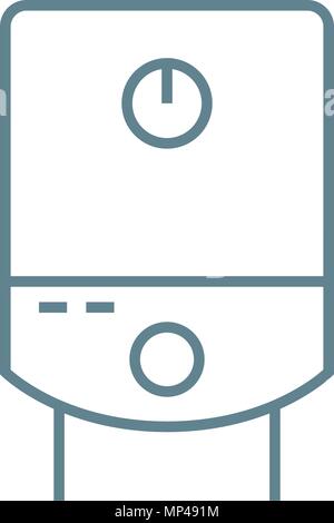 Warmwasserbereiter lineare Symbol Konzept. Warmwasserbereiter Linie vektor Zeichen, Symbol, Abbildung. Stock Vektor