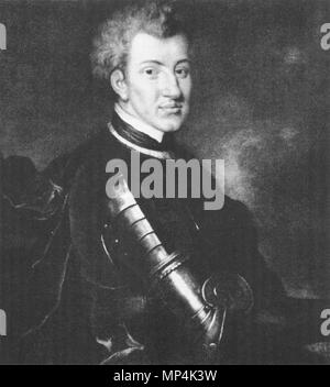 . Englisch: Porträt von Karl XII. von Schweden (1682-1718) Englisch: Karl XII., målad av den franske konstnären Le Croix. . 18. 797 Le Croix Karl XII. Stockfoto