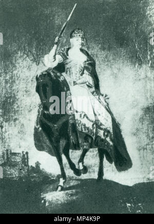Die Krönung Schwert - Anschläge von Maria Theresia in Presburg 1741. 1171 Die Krönung Schwert - Anschläge von Maria Theresia in Presburg Stockfoto