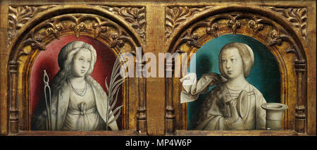 1094 Santa Apolonia y Santa María Magdalena. Juan de Flandes. Stockfoto