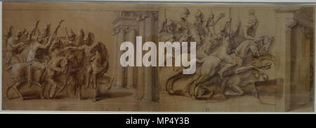 826 Louvre-Lens - L'Europe de Rubens - 035-Fragment de cortège Stockfoto