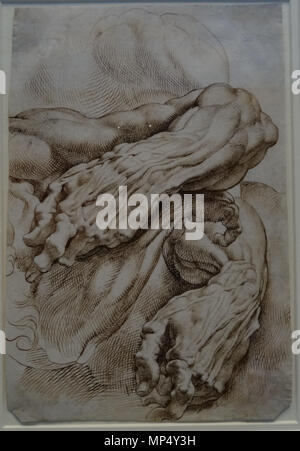 826 Louvre-Lens - L'Europe de Rubens - 113 - Trois études d'écorchés Stockfoto