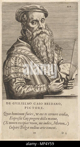 Opnamedatum: 2013-05-23 Portrait von Willem Schlüssel 1572. 730 Johannes Wierix - Willem Schlüssel Stockfoto