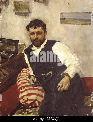 Russisch: "Портрет художника Константина Алексеевича Коровина "Porträt des Künstlers Konstantin Korovin 1891. 1020 Portrait von Konstantin Korovin Stockfoto